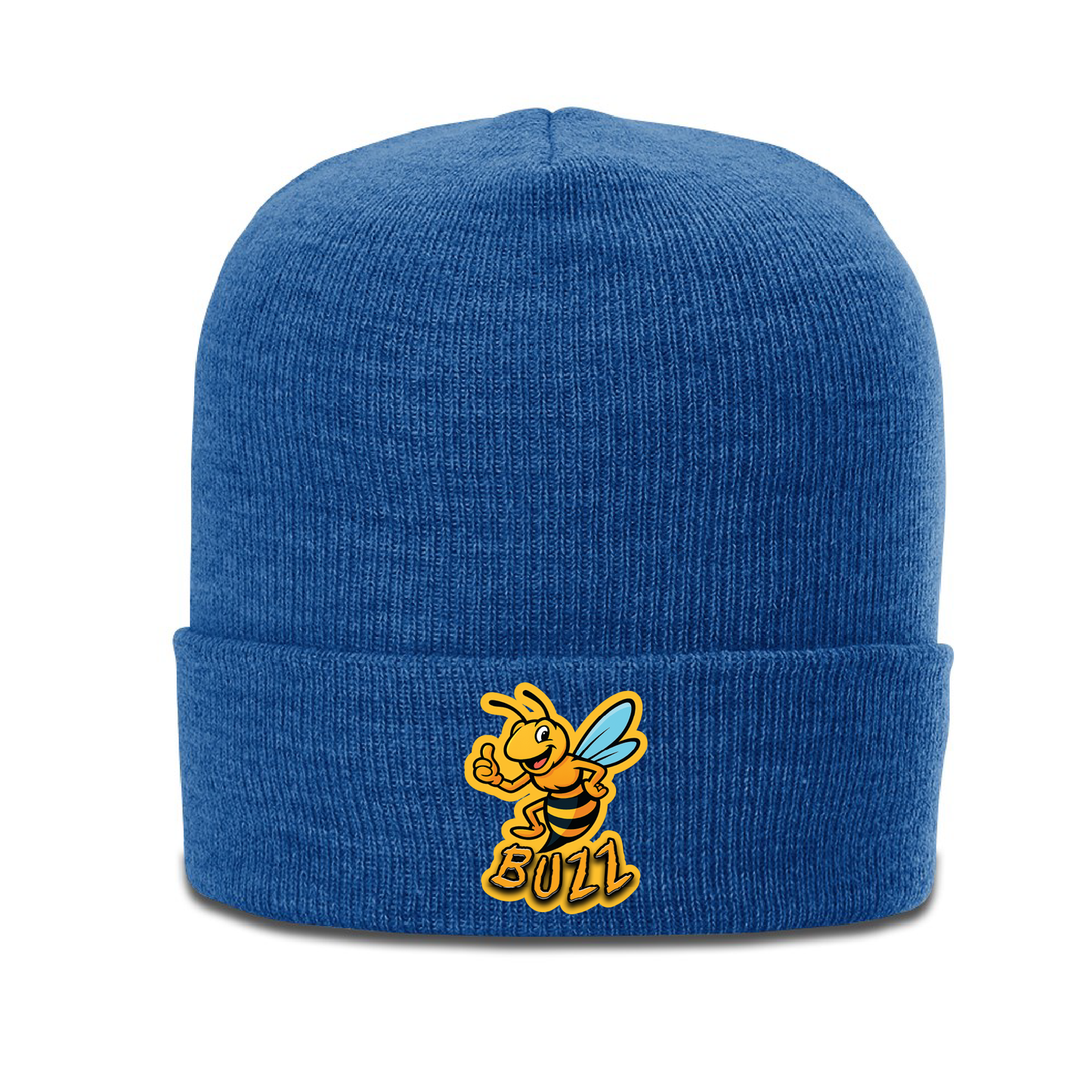 Beanie with Buzz's Retirement Garage Bee Logo - Richardson Heather Cuffed