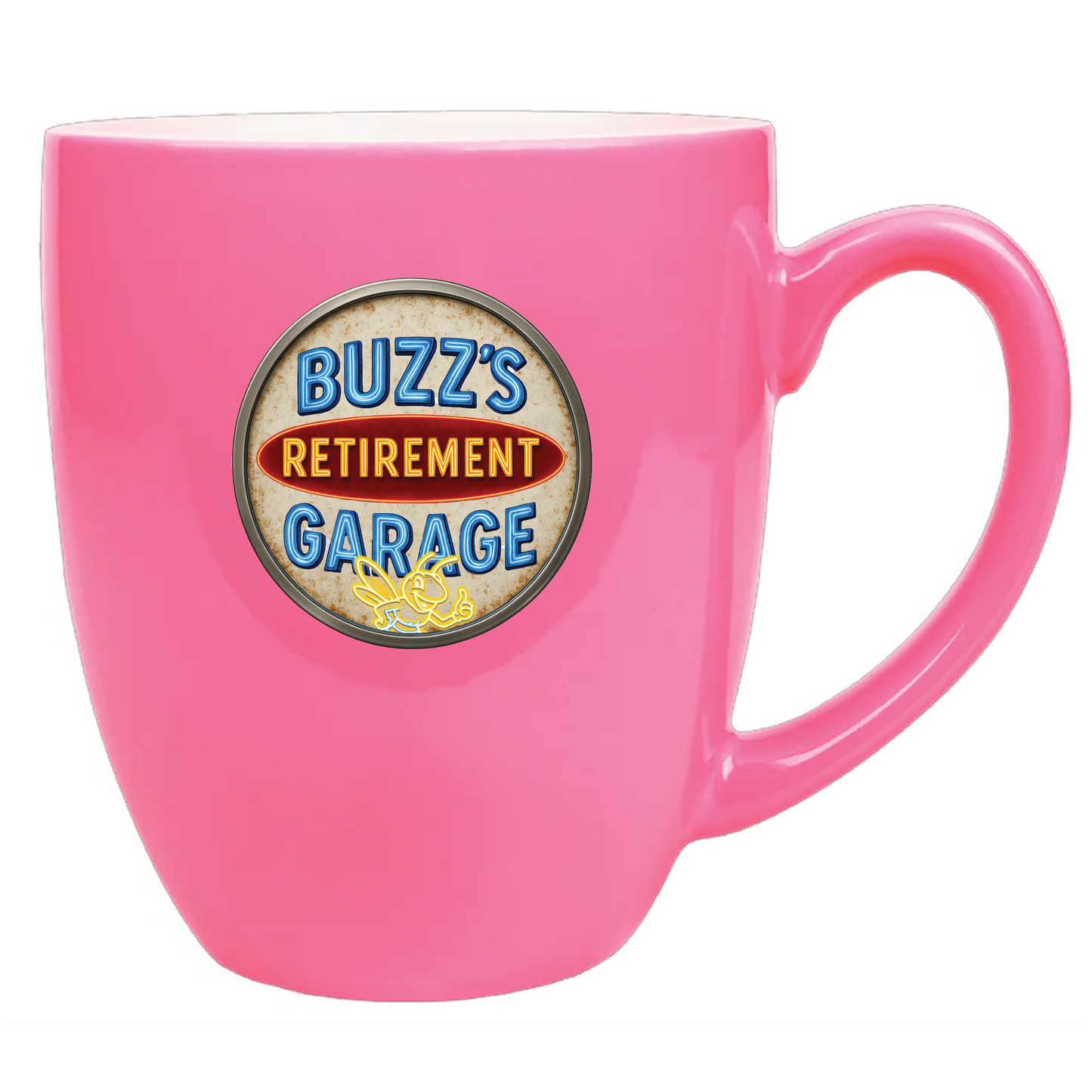 16oz Ceramic Mug with Buzz's Retirement Garage Antique Logo