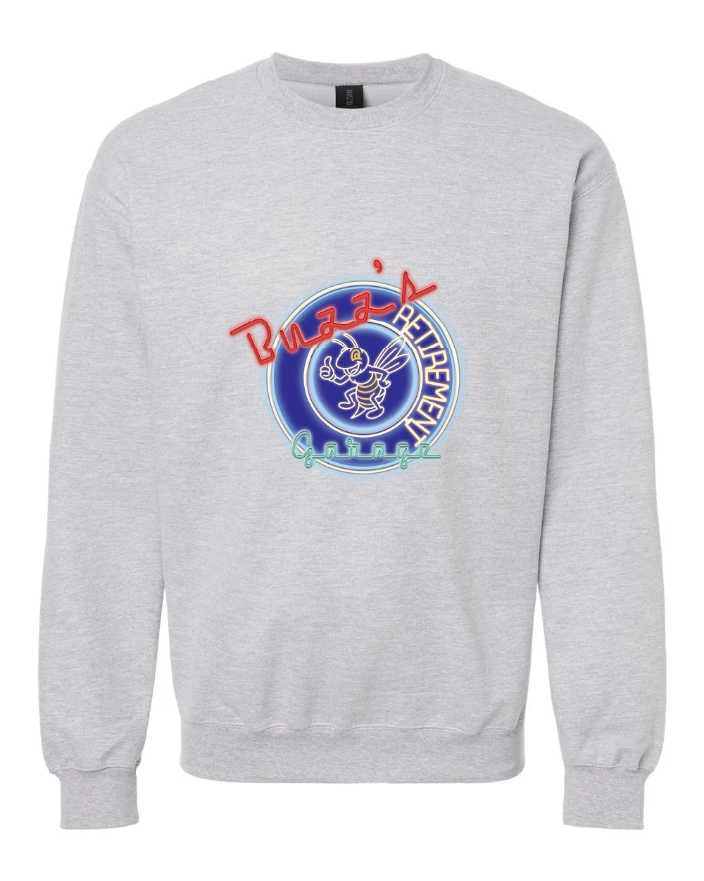 Buzz's Retirement Garage Crewneck Sweatshirt - Gildan