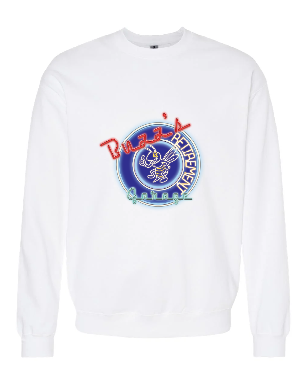 Buzz's Retirement Garage Crewneck Sweatshirt - Gildan