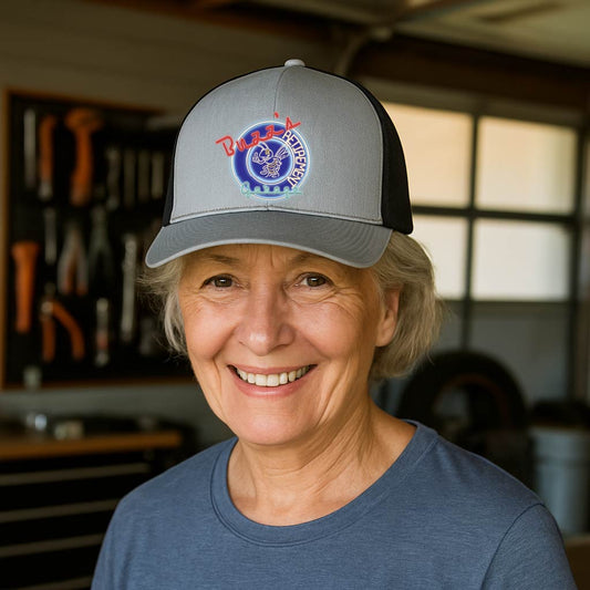 Trucker Hat with Buzz's Retirement Garage Neon Logo - Richardson 112