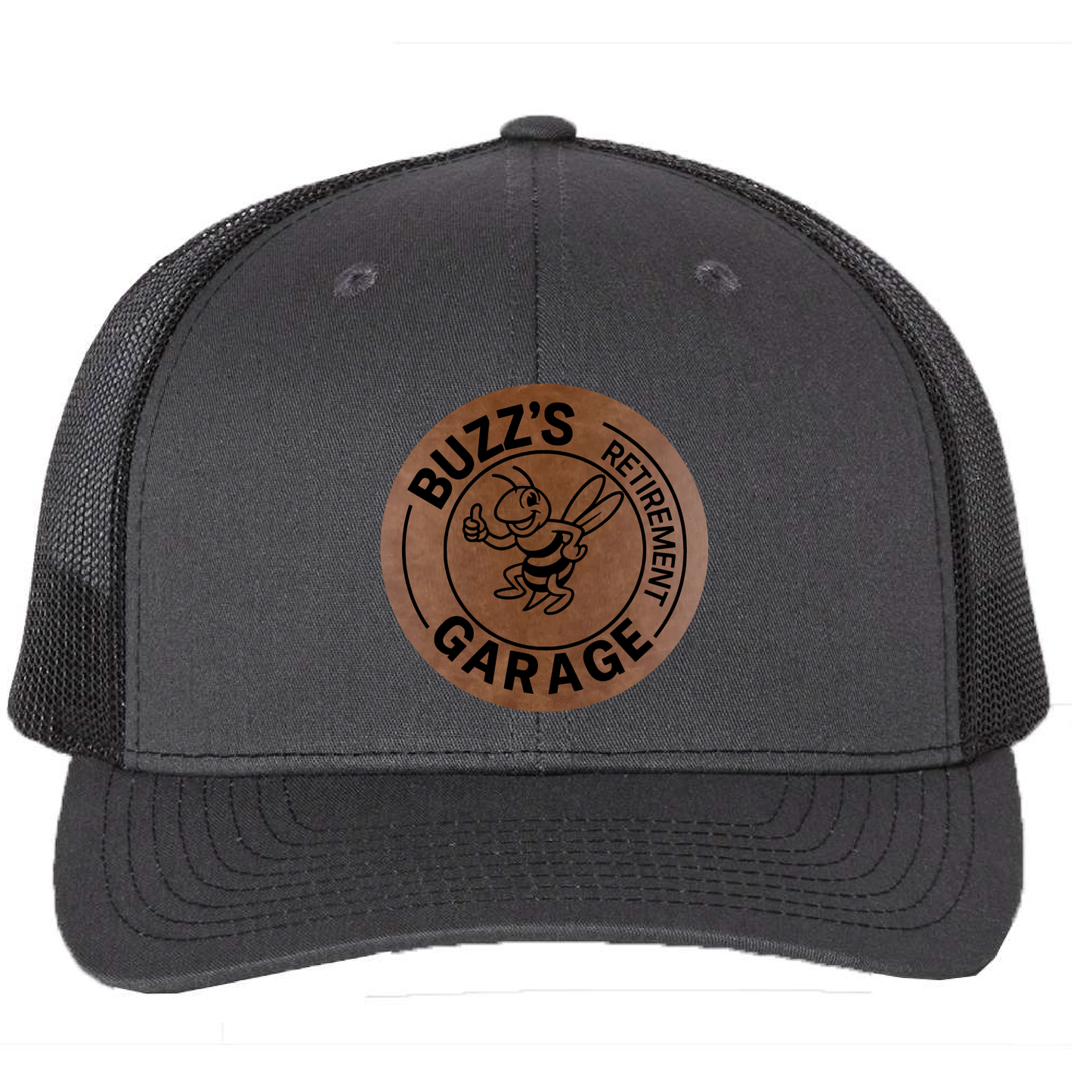 Buzz's Retirement Garage Richardson 112 Trucker Hat - Buzz Logo Engraved