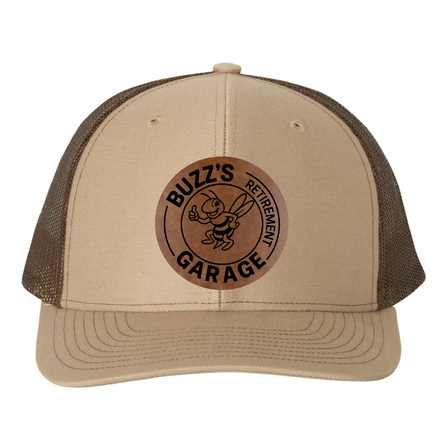 Trucker Hat with Buzz's Retirement Garage B&W Logo - Richardson 112