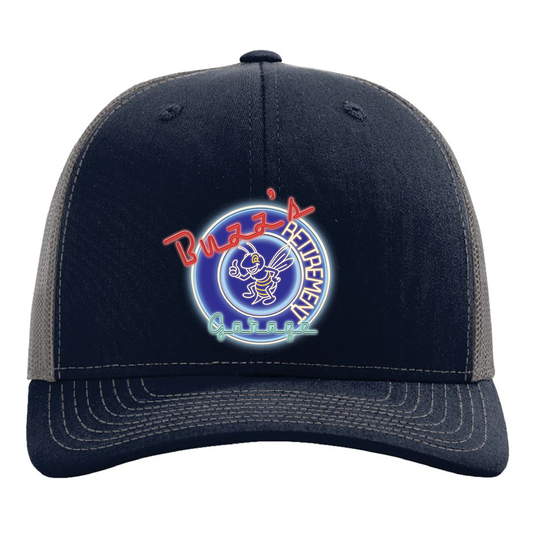 Trucker Hat with Buzz's Retirement Garage Neon Logo - Richardson 112