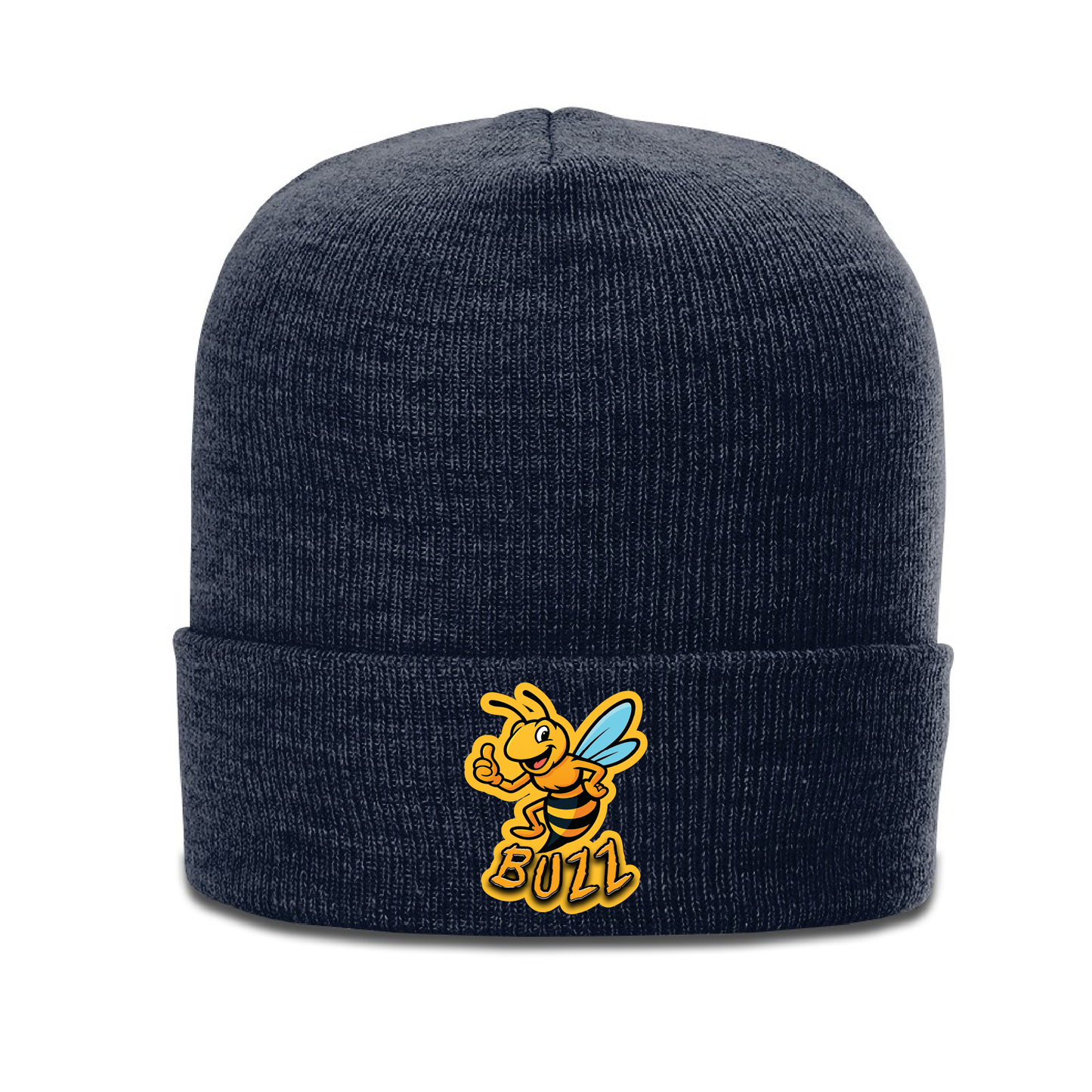 Beanie with Buzz's Retirement Garage Bee Logo - Richardson Heather Cuffed