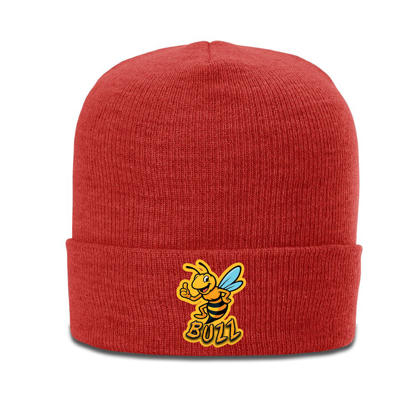 Beanie with Buzz's Retirement Garage Bee Logo - Richardson Heather Cuffed