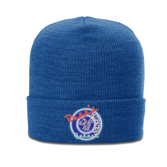 Beanie with Buzz's Retirement Garage Neon Logo - Richardson Heather Cuffed
