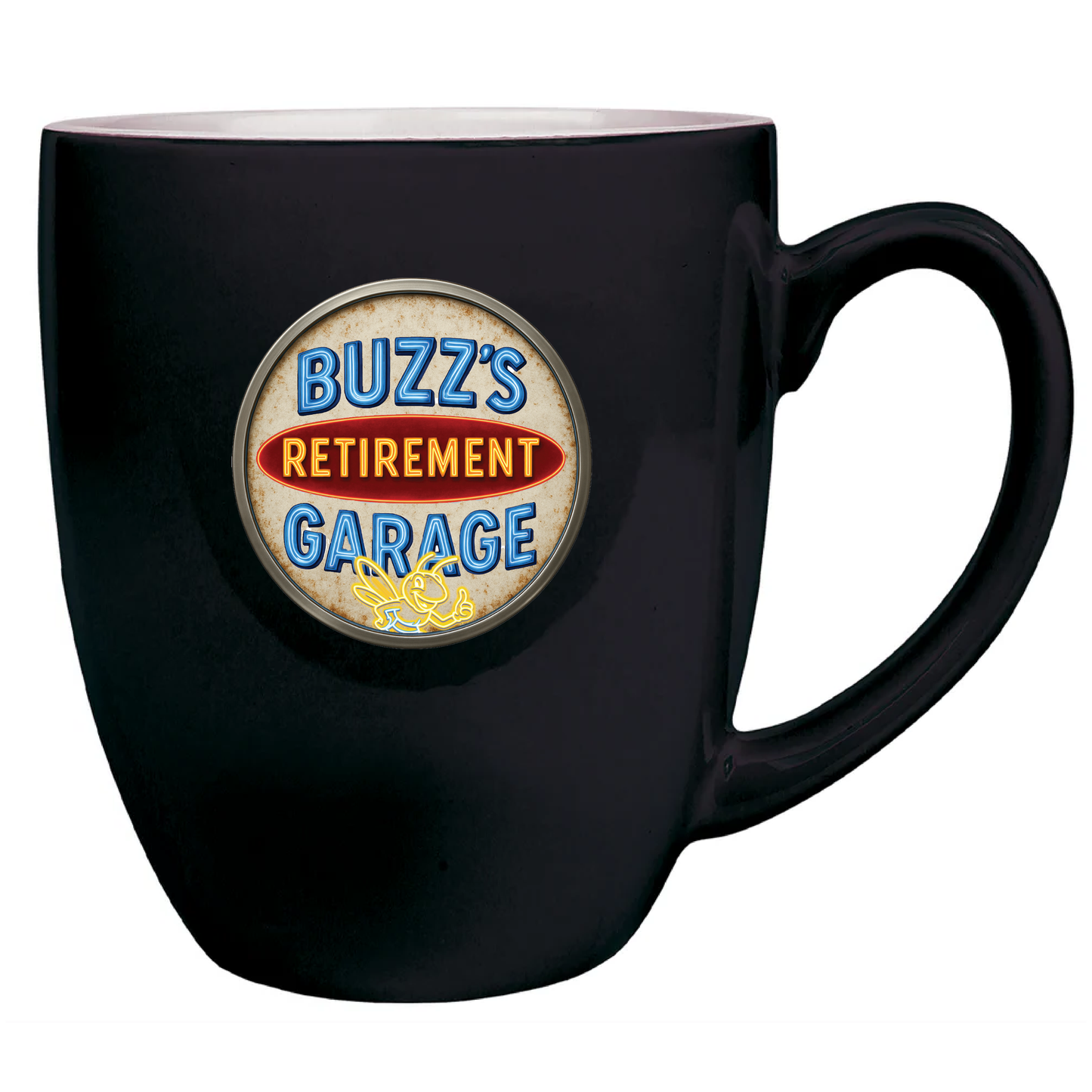 16oz Ceramic Mug with Buzz's Retirement Garage Antique Logo