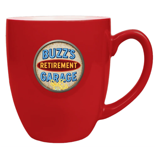 16oz Ceramic Mug with Buzz's Retirement Garage Antique Logo