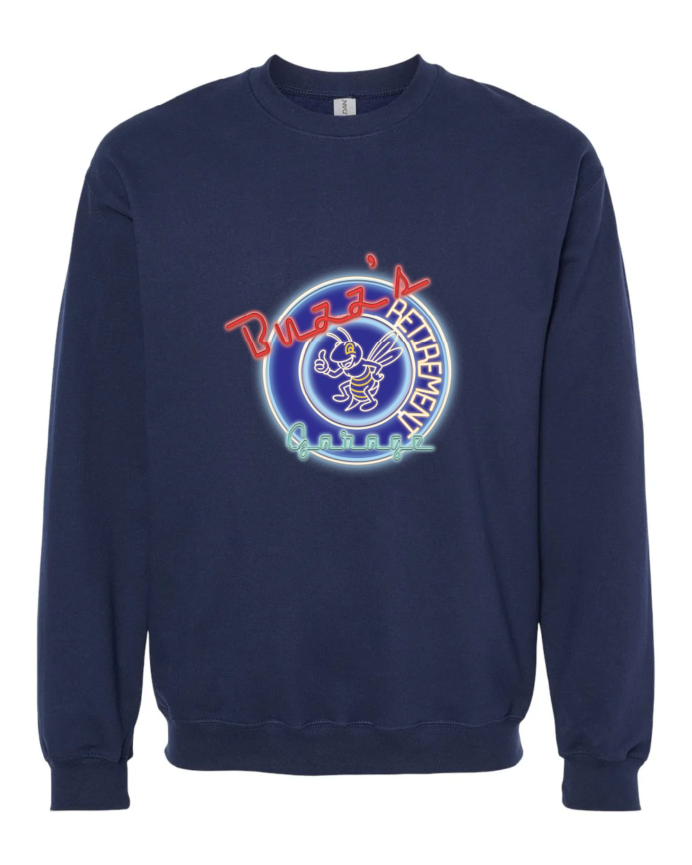 Buzz's Retirement Garage Crewneck Sweatshirt - Gildan